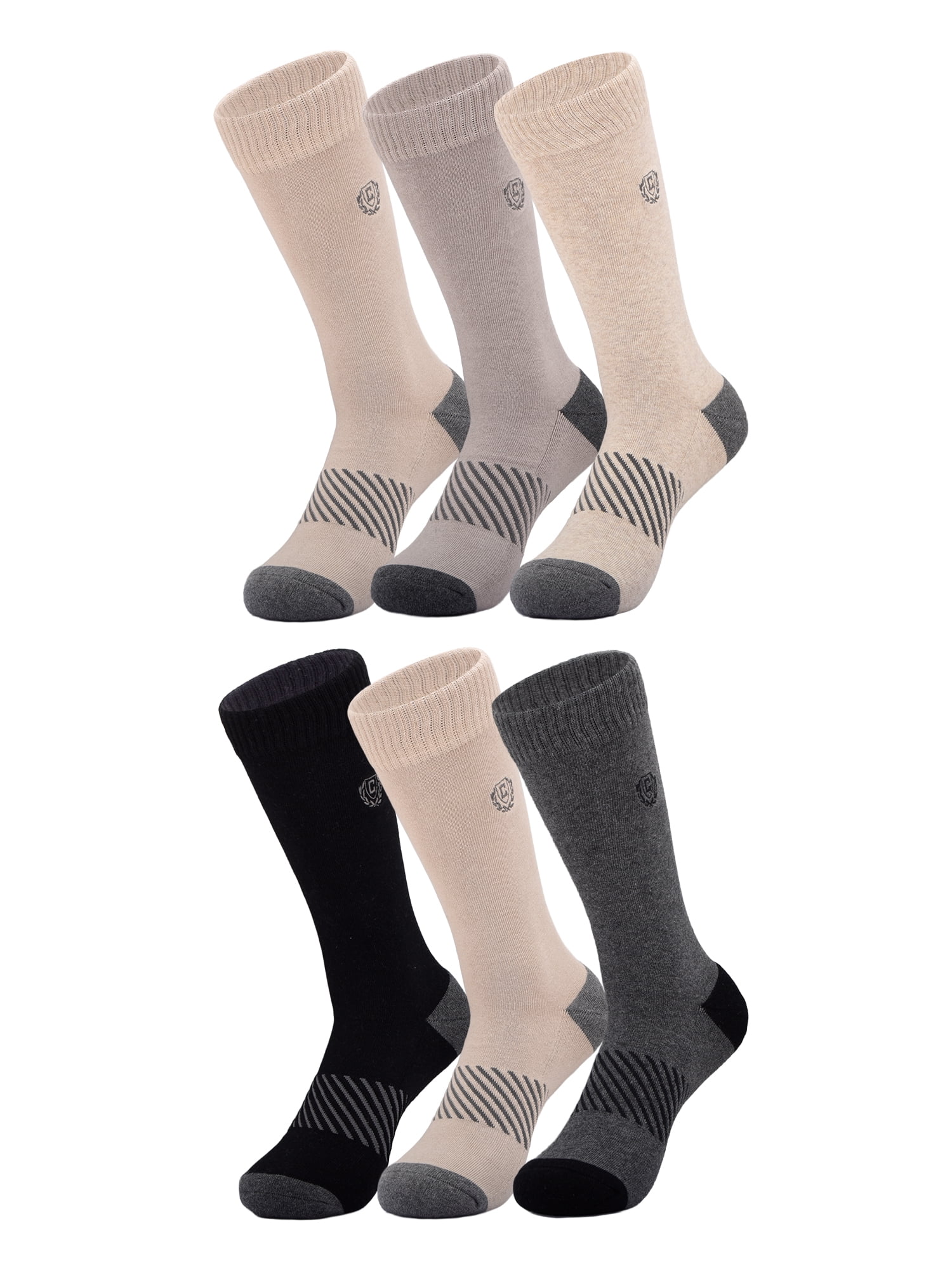 Chaps Athletic Half Cushion Crew 6-Pack Men's, Sock Size 10-13