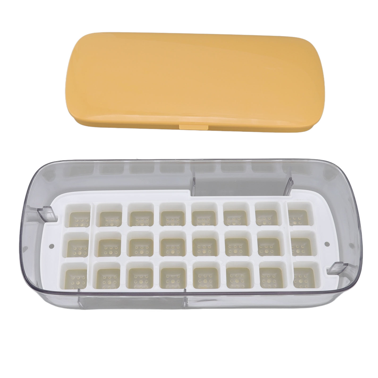 Ice Cubes Maker, Space Saving Ice Cubes Tray 24 Grids Easy Cleaning With Scoop For Coffee Shop