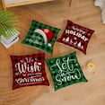 thumbnail image 4 of Christmas Pillow Covers 16x16 Set of 4 Red Green Xmas Decorative Throw Pillows Christmas Tree Deer Santa Pillow Cases Home Outdoor Sofa Couch Cushion Covers for Christmas Decorations (16 by 16), 4 of 6