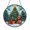 Acrylic 3.5 Inch, variant on Bear Cub Woodland Winter Scene Stained Glass Style Window Suncatcher Hanging, Forest Animal Decorative Glass Panel Art Ornament for Seasonal Home Decor