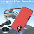thumbnail image 6 of Benbenjaytek for iPhone 16 Wallet Case with Card Holder + 2 Tempered Glass Screen Protector Protective Dual Layer Shockproof Hidden Card Slot Slim Case Women Men iPhone 16 6.1 inch 2024 (Red), 6 of 7