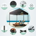 thumbnail image 3 of COBIZI Canopy Tent 6.6’x6.6’ Folding Outdoor Pop Up Heavy Duty Canopy for Beach Camping-Black, 3 of 9