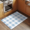 thumbnail image 3 of 2x3 Door Mat Rug, Blue Checkered Non-Skid Rubber Backing Large Rectangle Rugs - Living Room Bedroom Home Office, Blue White Buffalo Plaid Indoor Floor Mat Carpets Washable Rug, 3 of 9