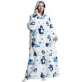 thumbnail image 4 of Oversized Blanket Hoodie,Adult Snuggle Fleece Wearable Blanket Fluffy Giant Hooded Sweatshirt, 4 of 7
