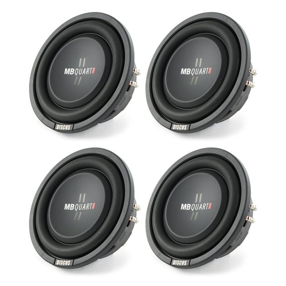 MB Quart DS1-204 400 Watt 8 Inch Shallow Slim Subs DVC Car Subwoofers (Set of 4)