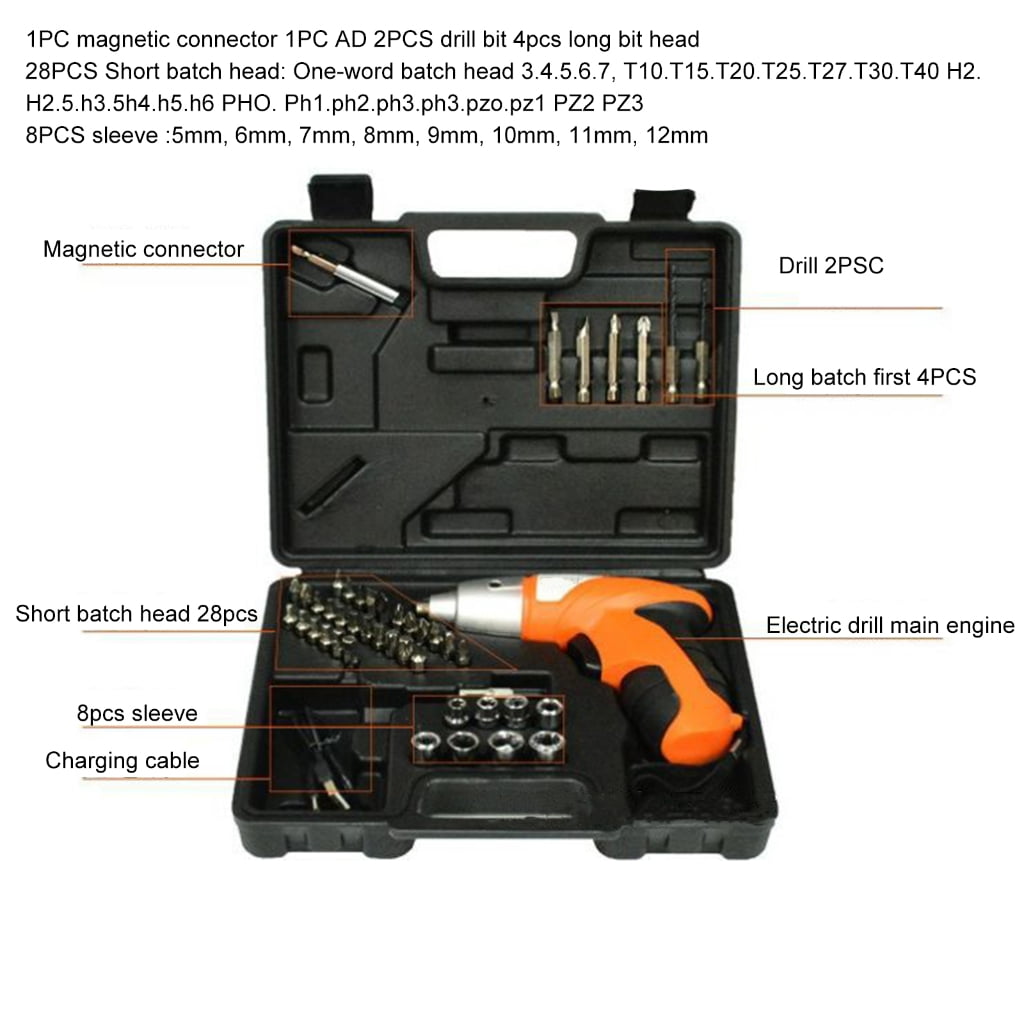 s Electric Screwdriver Driver Tool 45-in-1 Screwdriver Set with LED Light