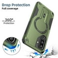 thumbnail image 5 of for Samsung Galaxy A36 5G 6.7-inch Case [Compatible with MagSafe] Built in Invisible Stand, Military Grade Shockproof Soft TPU Protective Cover Case,Green,For Galaxy A36 5G, 5 of 8