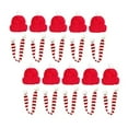 thumbnail image 4 of 10x Botellas De Jugo De Muñeco De Nieve Navidad 500ml Transparente Para Escalada Camping Bufanda Roja Blanca Bufanda blanca roja, 4 of 10