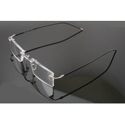 Vision World Eyewear Thin Rectangle Rimless Reading Glasses with AR Coating