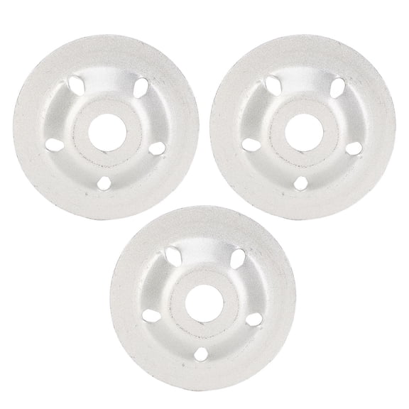 Yajisi 3‑Pack 80mm Manganese Steel Diamond Grinding Wheels – Silver‑Gray, Wet/Dry Stone & Concrete Disc for Angle Grinders