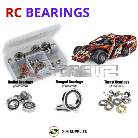 RCScrewZ Rubber Shielded Bearings tra134r for Traxxas Slash Modified Oval 1/10 (#104354-74) | SET