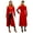 Red, variant on Women's Velvet Tailcoat Circus Ringmaster Showman Costume Tassel Steampunk Jacket Coat Red XL