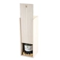 thumbnail image 5 of Twine Single Wooden Wine Box with Sliding Lid - Wine & Champagne Wooden Bottle Gift Box, Paulownia Wood Grain Liquor Storage Box fits 1-Bottle, 5 of 6