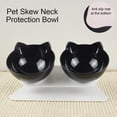 thumbnail image 4 of Bol pour Chat Incliné à 15, Support de Protection de Cou, Bol Surélevé pour Nourriture et Eau d'Animaux, 4 of 5