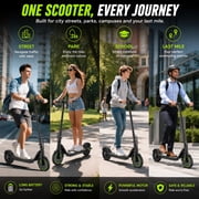 Electric Scooter for Adults, Youth & Big Kids – 19 MPH, 19 Miles Range, Foldable E Scooter with App Control, Dual Braking & Lights, Lightweight Commuting Scooter
