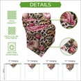 thumbnail image 5 of Pink Flowers Table Runner Linen Burlap Table Runner 72 Inches Long Leopard Spot Vintage Floral Country Plants Dresser Scarves for Kitchen Island Coffee Dining Party Wedding Holiday Decor 16"x72", 5 of 8