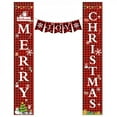 thumbnail image 2 of Outdoor Christmas Decorations for Home - Modern Farmhouse Decor - Red Buffalo Check Plaid Porch Signs - Rustic Xmas Banners for Indoor Outside Front Door Living Room Kitchen Wall Party, 2 of 5