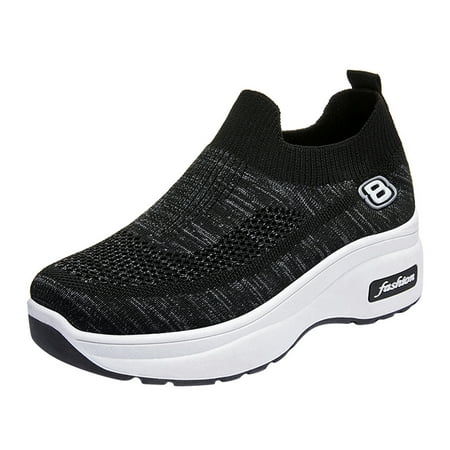 

Gibobby Slip On Sneakers Wide Steel Toe Sneakers for Women Lightweight Cushion Safety Shoes Slip Resistant Slip on Breathable Work Shoes