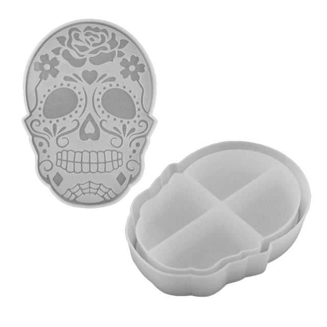 DIY Jewelry Box Mould Halloween Skull Jewelry Case Making Tool