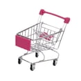 thumbnail image 4 of Mini carrito de compras de juguete, divertido y práctico para niños y niñas de 3 años en adelante. Rojo rosa, 4 of 9