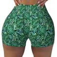 thumbnail image 2 of Picia Monstera Leaves Printed Workout Shorts for Women Seamless Scrunch Butt Lifting High Waisted Yoga Gym Booty Running Moisture-wicking Short Pants-XX-Large, 2 of 9