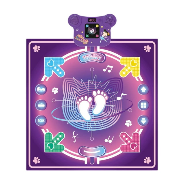 Dance Mat Toys Music Game Dance Game Interactive con Light Up 4 modos Pad, la almohadilla de baile electrónica toque tocando para niños de 3 a 12 años Luz individual