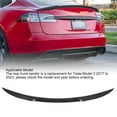 thumbnail image 4 of Rear Trunk Lid Wing Spoiler For  Model 3, ABS Black Trunk Lid Spoiler Tail Trunk Lip Molding Trim For  Model 3 2017 To 2023, 4 of 8