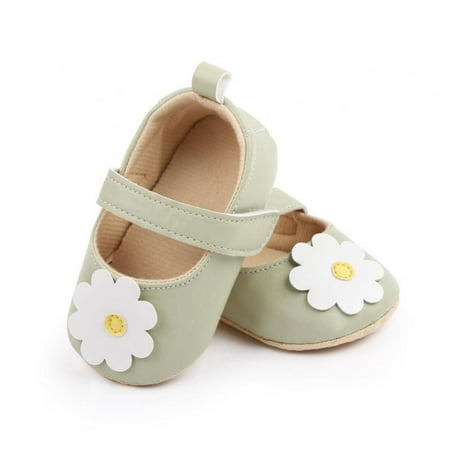 

Lovebay 0-18M Baby Girl Princess Dress Shoes Mary Jane Flats with Flower