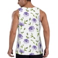 thumbnail image 3 of Xecao Purple Chicory Men's Tank Top Workout Quick Dry Sleeveless Gym Jogging Muscle Shirts Summer Swim Beach Tops, 3 of 9