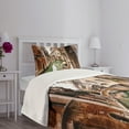 thumbnail image 3 of Ambesonne Venice Quilted Bedspread Set 2 Pcs, Famous Water Canal Boats, Twin Size, Cinnamon Jade Green, 3 of 5