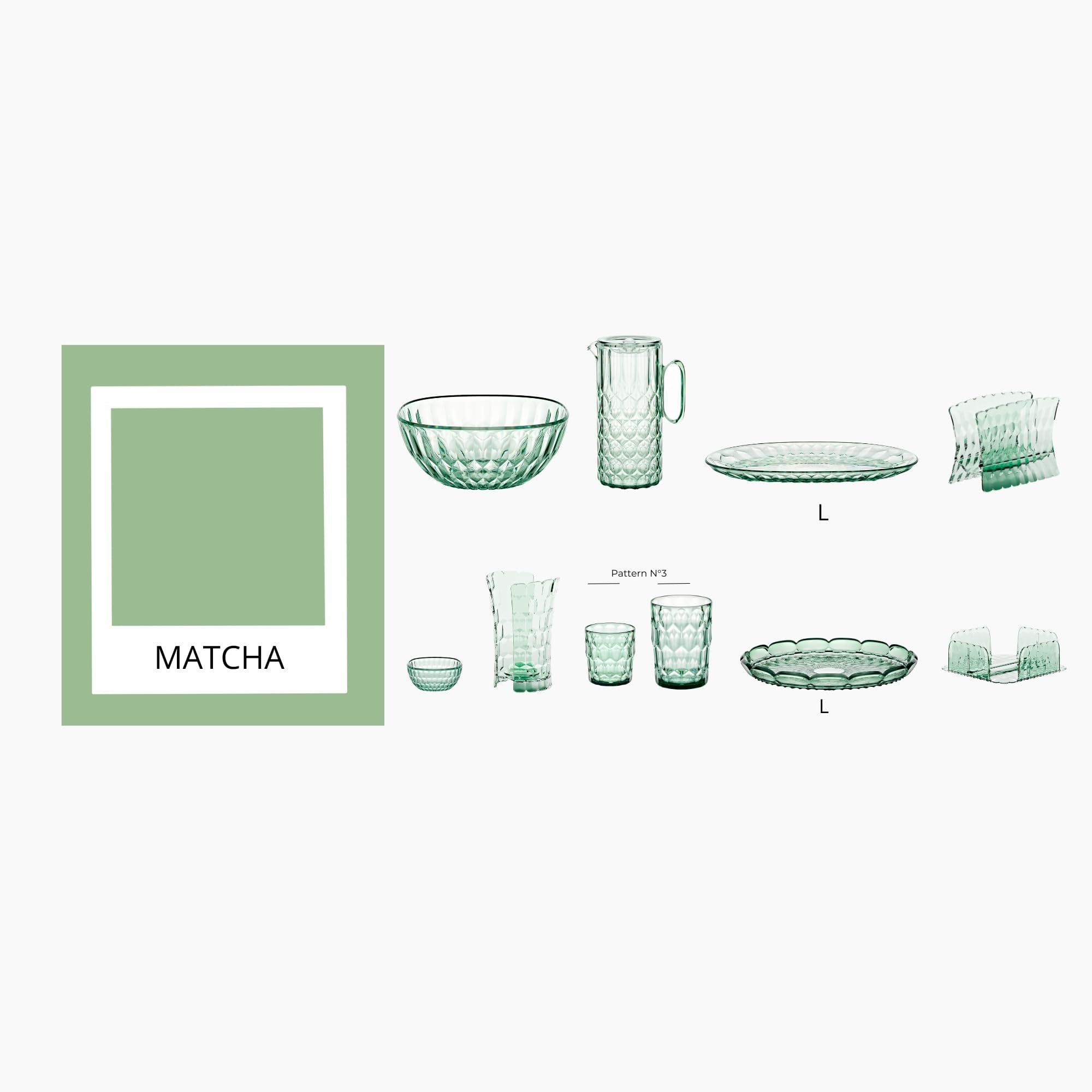 Guzzini, Vanity Collection Pitcher with Lid 11.3H, Green  Renewable Organic Material Vegetable Origin Perfect Table Setting 100% Recyclable