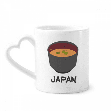 

Traditional Japanese Tasty Miso Soup Mug Coffee Cerac Drinkware Glass Heart Cup