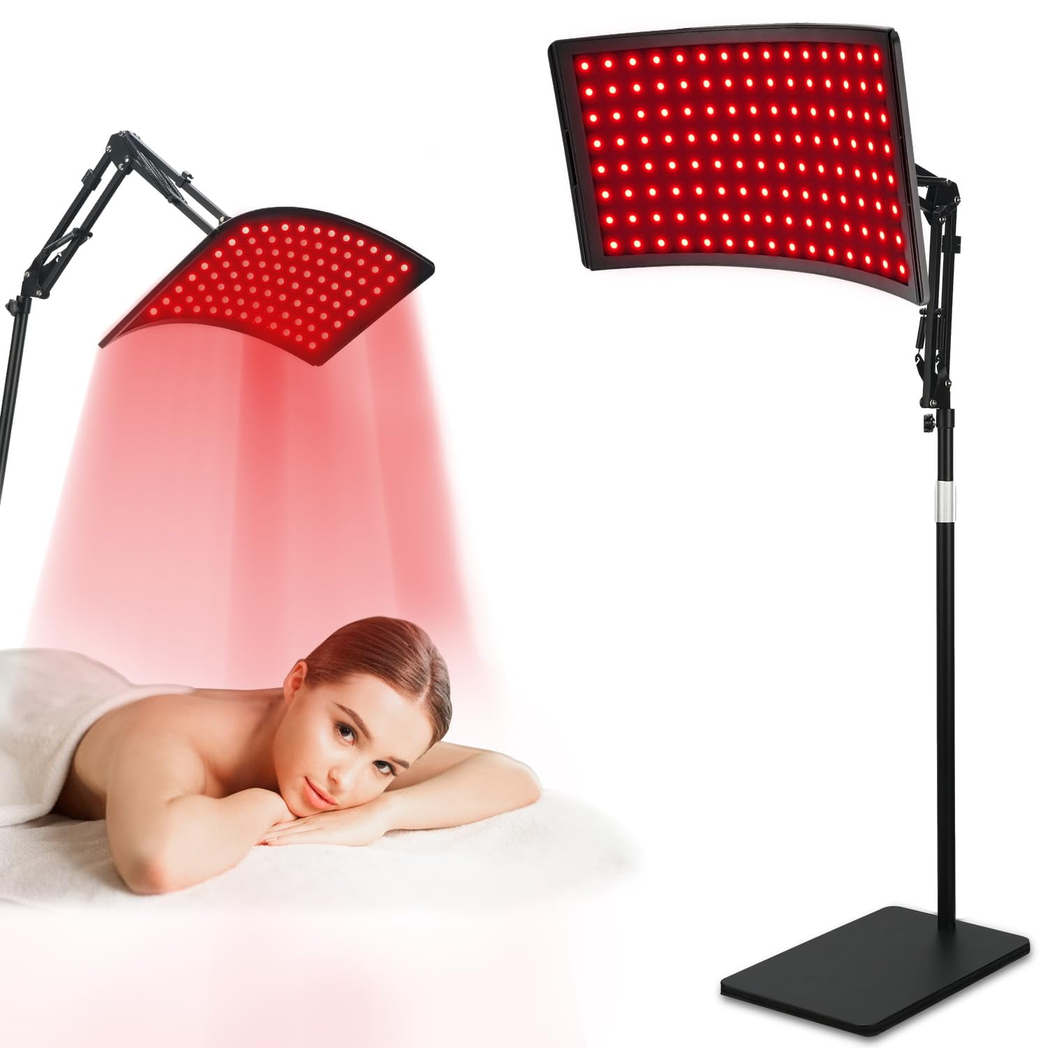 Red Light Therapy Lamp for Body, Infrared Light Therapy with Stand - 660nm Red Light &850nm Near Infrared Light Device for Body Skin Care Red Light Mask for Face and Neck