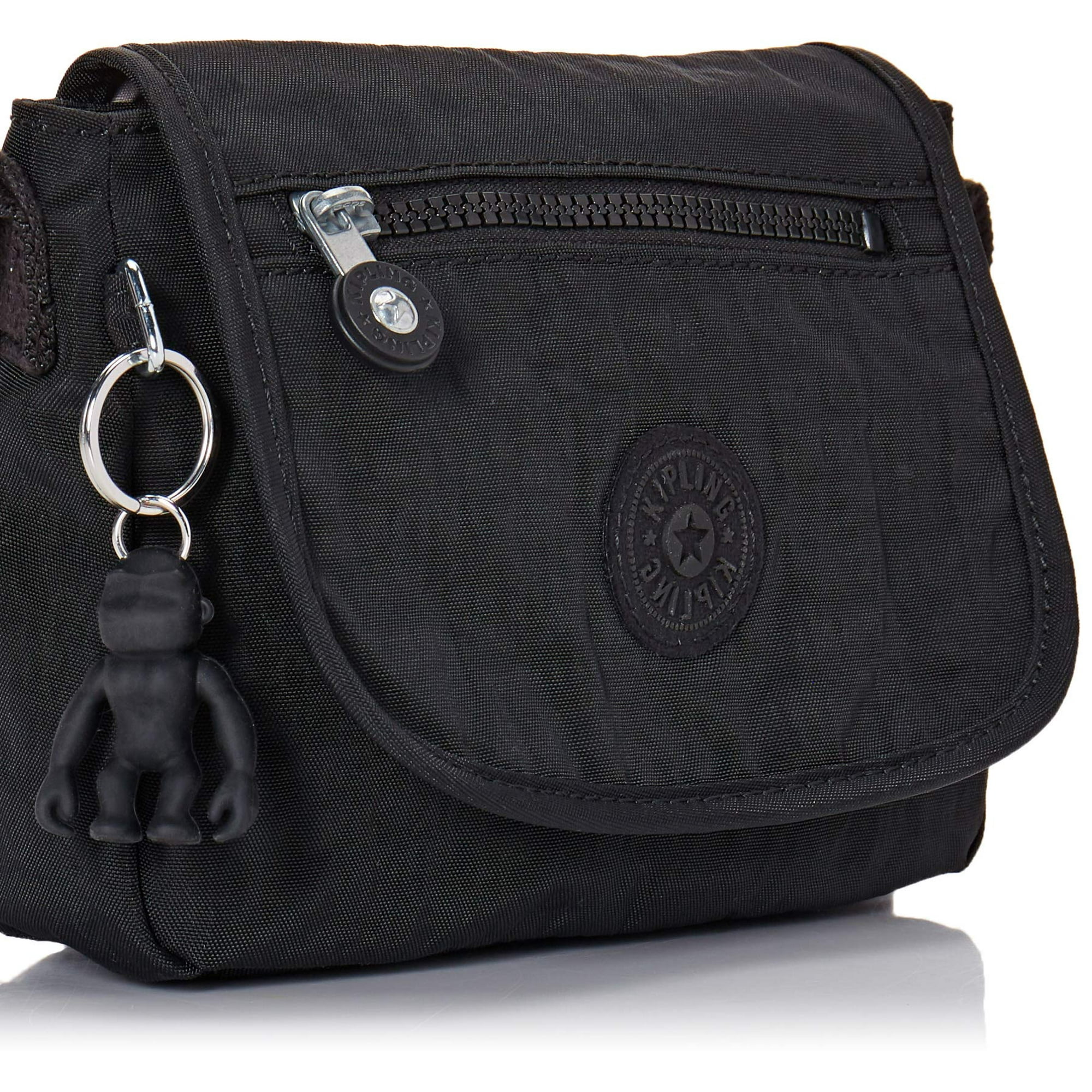 Kipling Women s Sabian Mini Crossbody Lightweight Everyday Purse Nylon Shoulder Bag Black Noir Walmart