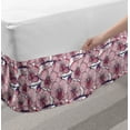 thumbnail image 2 of Floral Bed Skirt, Pattern of Rhythmic Spring Time Elements Soft Blush Tone Orchid Flowers, Elastic Bedskirt Dust Ruffle Wrap Around for Bedding Decor, 4 Sizes, Pink and Purple Grey, by Ambesonne, 2 of 2