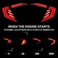 thumbnail image 6 of Spec-D Tuning Black Tail Lights w/ White LED Bars, Sequential LED Turn Signal, and Startup Animation Compatible with 2016-2021 Honda Civic 4-Door Sedan, Left + Right Pair Assembly, 6 of 7