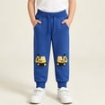 thumbnail image 2 of Boys Sweatpants Joggers Ages 1-8 Years Kids Casual Pants with Pockets Elastic Waist Cartoon Print Trousers, 2 of 8
