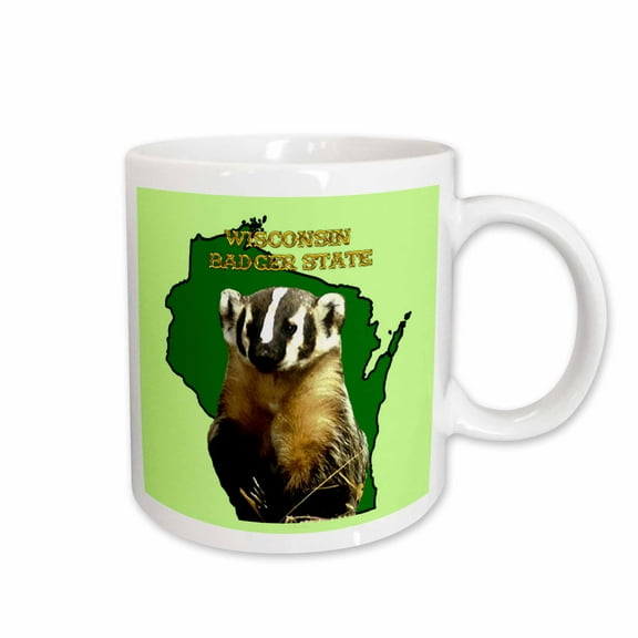 3drose, Wisconsin Badger State, 15oz Mug