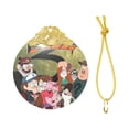 thumbnail image 3 of Gravity Falls Christmas Ornament Glass Round Pendant Christmas Hanging Decor Ornament Holiday Xmas Decorations Christmas Tree Ornaments Gold, 3 of 8