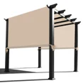 thumbnail image 3 of Waterproof Pergola Replacement Cover Panel Canopy Shade Cover with Rod Pockets Beige, 3 of 5