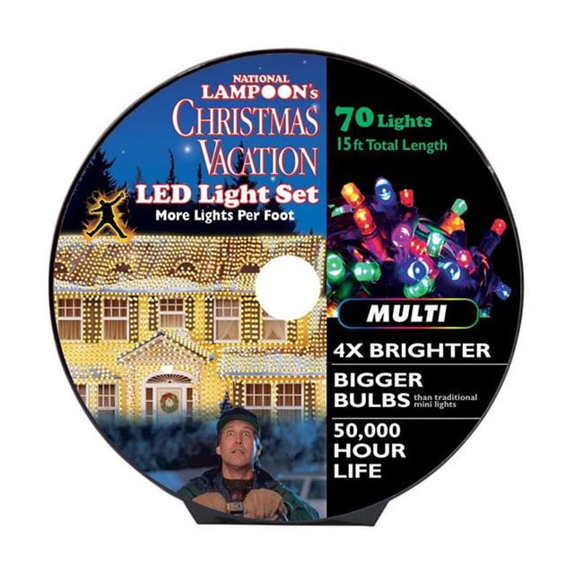 National Lampoons 9466400 15 ft. LED Concave 8 mm Christmas Lights Multicolored - 70 Lights