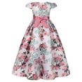 thumbnail image 5 of Penkiiy Floral Gown Dresses Girls Sleeveless Cotton Printed Dresses 7-8 Years Pink, 5 of 7