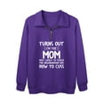 thumbnail image 3 of TWZH Women Turns Out I'M The Mom How To Cuss Zipper Lapel Collar Sweatshirt, 3 of 7