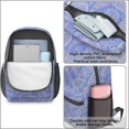 thumbnail image 4 of Paisley and Floral Blue Pattern 17" Waterproof Oxford School Backpacks for Teens, S-Shape Padded Straps, for School, Travel, Hiking, Camping, 4 of 5