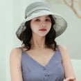 thumbnail image 3 of Women Mesh Sun Hats Summer Beach UV Protection Packable Wide Brim, 3 of 7