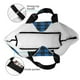thumbnail image 4 of Balery Blue Black Plaid Bolsa Tote Estilo Estético con Cremalleras, Bolsa de Hombro, Bolsa de Compras Grande y Plegable, 4 of 8