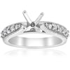 Pompeii Diamond Engagement Ring Setting 14k White Gold Vintage Semi Mounting Antique