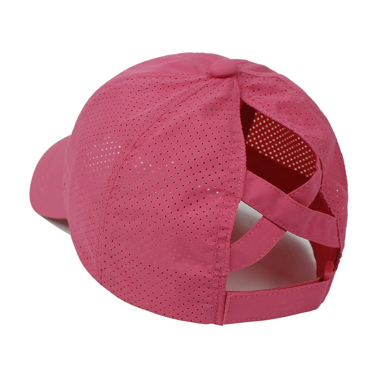Ponytail Baseball Cap For Women Mesh Quick Dry Plain Baseball Hat With  Ponytail Hole Criss Cross Summer Sports Hat, Adjustable