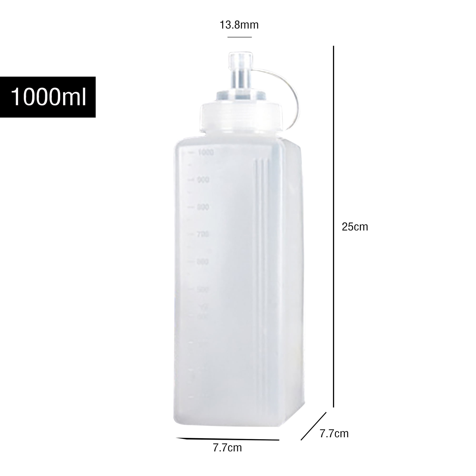 MINM 1000ml Large Volume Condiment Squeeze Bottle Sauce Squirt Bottle