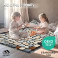 thumbnail image 4 of ODIKA 6'x9' Machine Washable Non-Slip Area Rug, Zen Stone Mosaic with Cobblestone Inspired Boho Geometric Motifs High Traffic Rug, Beige, 50046, 4 of 7